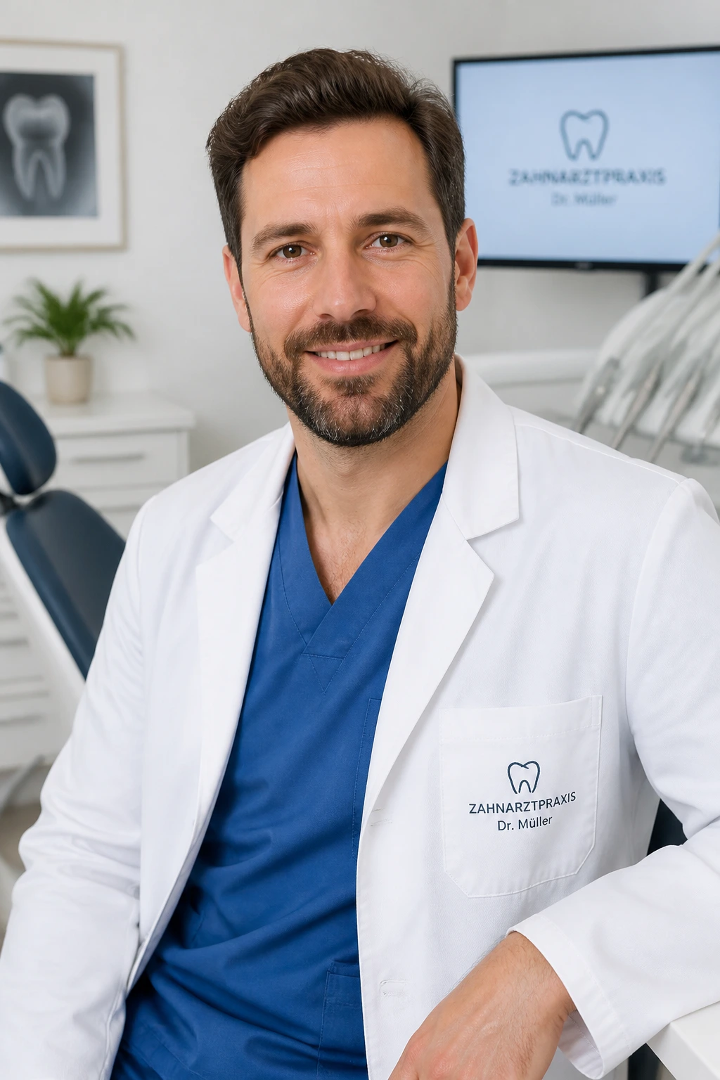 Profissional dentista em consultório